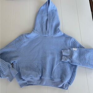 Light Blue girls Quilted Aerie Hoodie